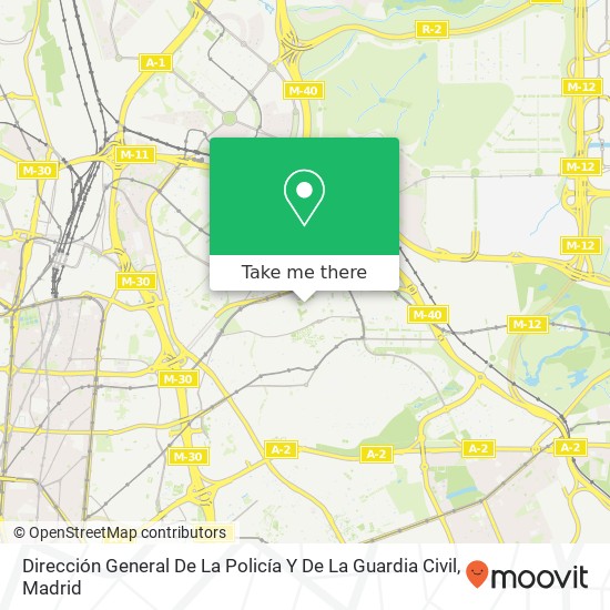 Dirección General De La Policía Y De La Guardia Civil map