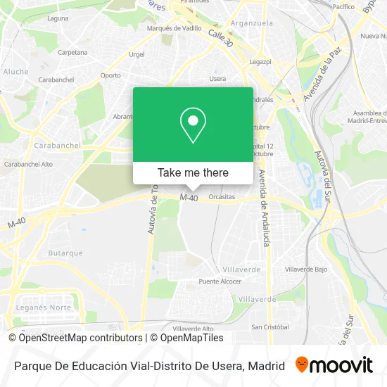 Parque De Educación Vial-Distrito De Usera map