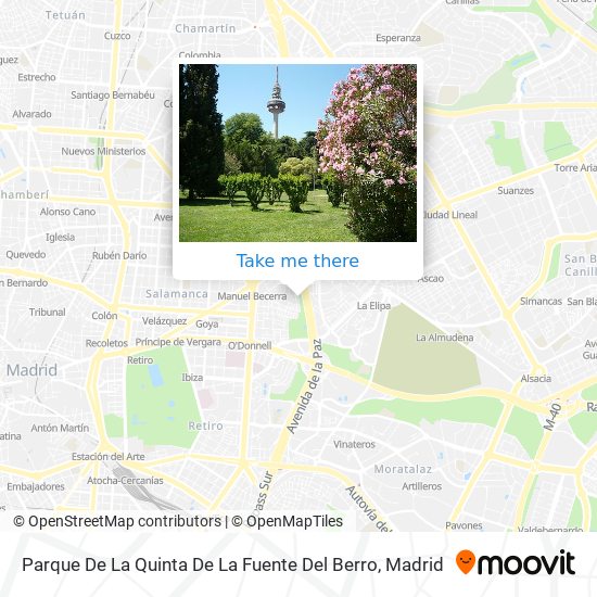 Parque De La Quinta De La Fuente Del Berro map
