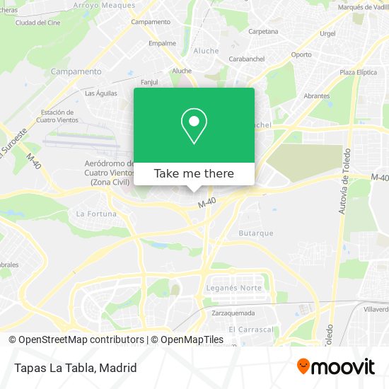 mapa Tapas La Tabla