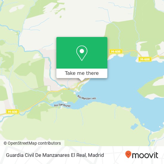 Guardia Civil De Manzanares El Real map