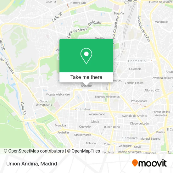 Unión Andina map