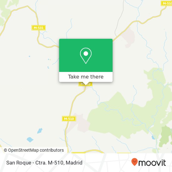 San Roque - Ctra. M-510 map