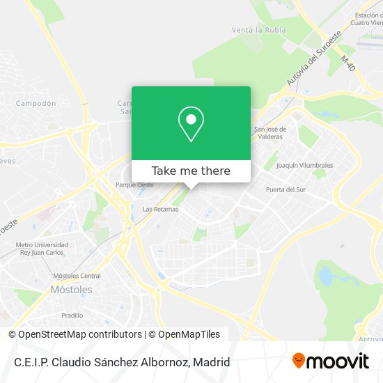 C.E.I.P. Claudio Sánchez Albornoz map