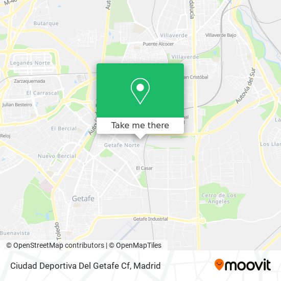 Ciudad Deportiva Del Getafe Cf map