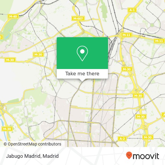 mapa Jabugo Madrid