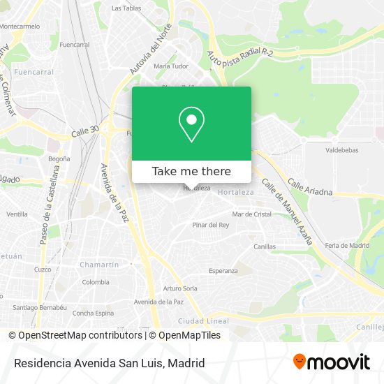 mapa Residencia Avenida San Luis