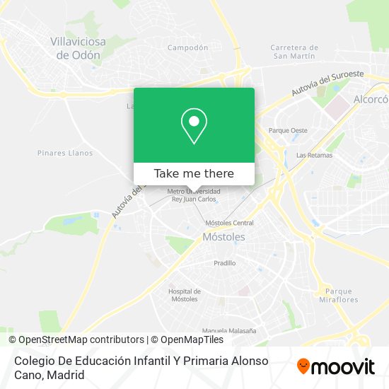 mapa Colegio De Educación Infantil Y Primaria Alonso Cano