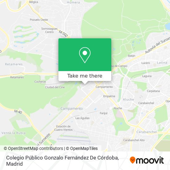 Colegio Público Gonzalo Fernández De Córdoba map