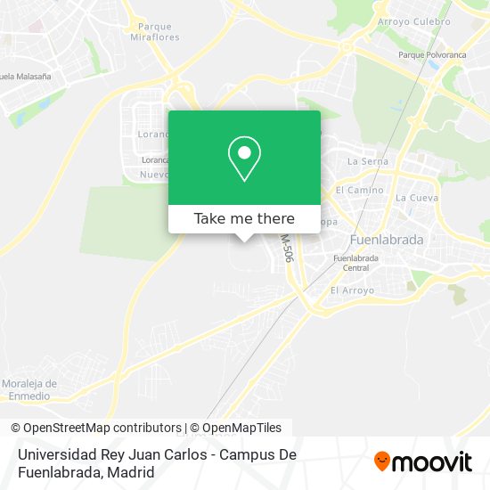 Universidad Rey Juan Carlos - Campus De Fuenlabrada map