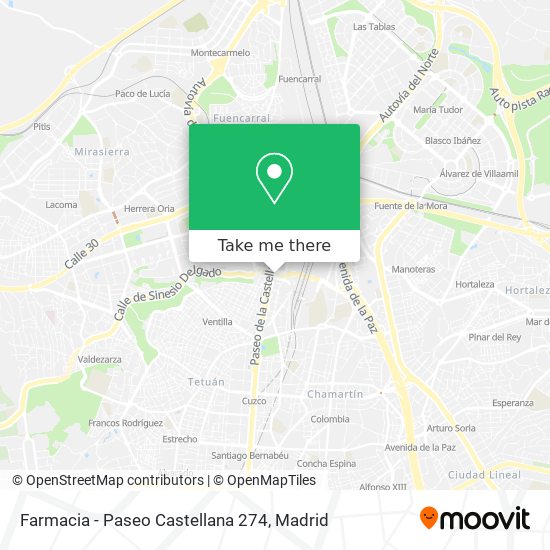 Farmacia - Paseo Castellana 274 map