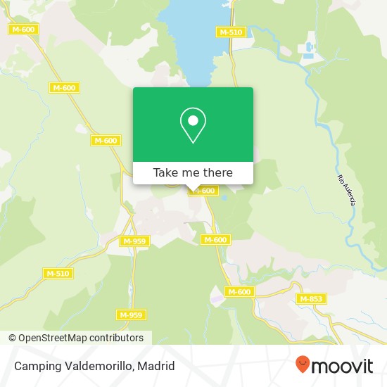 Camping Valdemorillo map