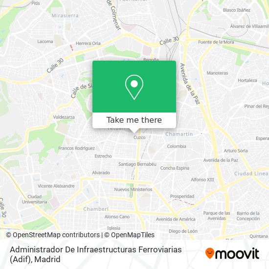 mapa Administrador De Infraestructuras Ferroviarias (Adif)