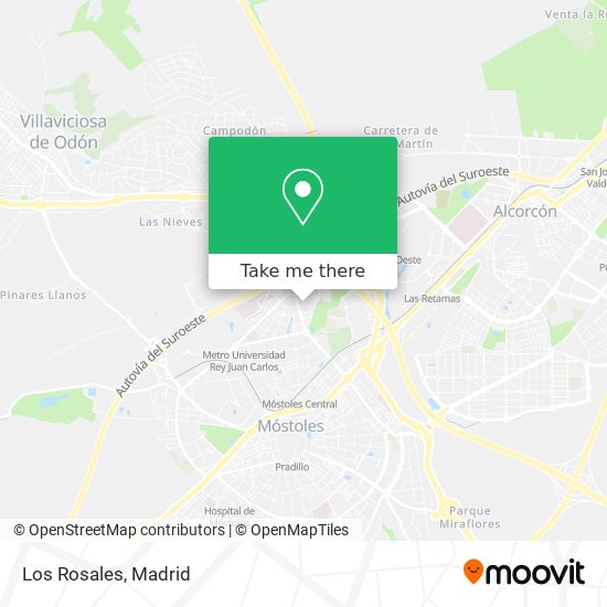 Los Rosales map