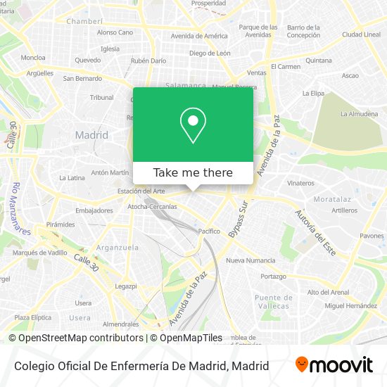 Colegio Oficial De Enfermería De Madrid map