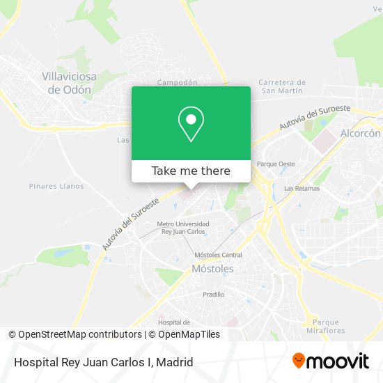 Hospital Rey Juan Carlos I map