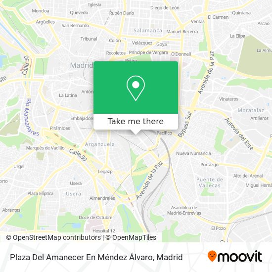 mapa Plaza Del Amanecer En Méndez Álvaro