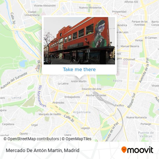 mapa Mercado De Antón Martín