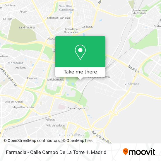 mapa Farmacia - Calle Campo De La Torre 1