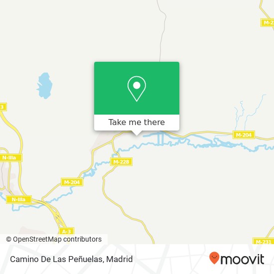 Camino De Las Peñuelas map