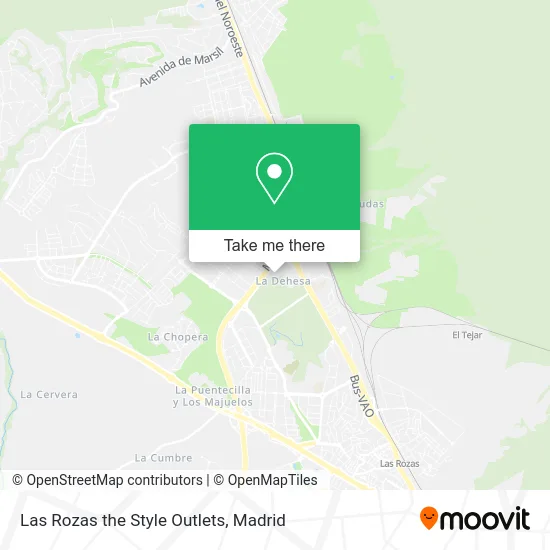 Las Rozas the Style Outlets map