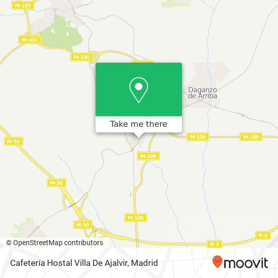 mapa Cafetería Hostal Villa De Ajalvir