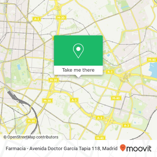Farmacia - Avenida Doctor García Tapia 118 map