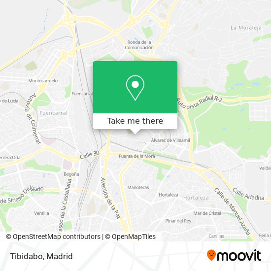 Tibidabo map