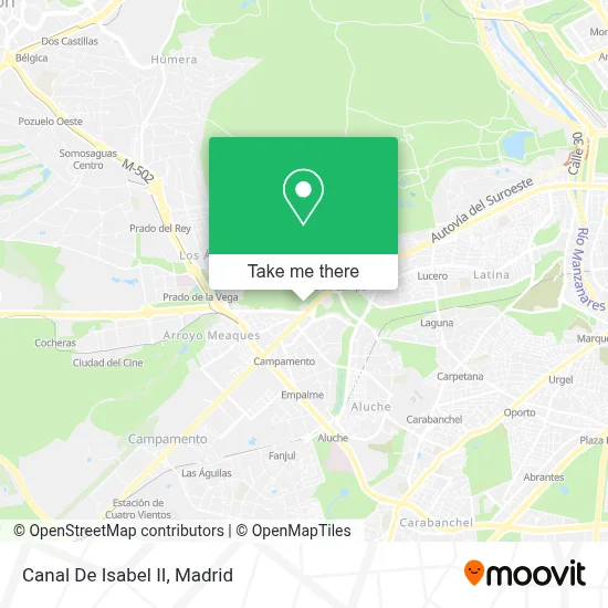 Canal De Isabel II map