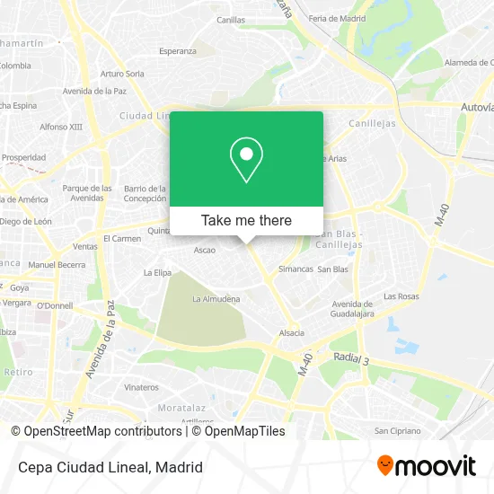 Cepa Ciudad Lineal map