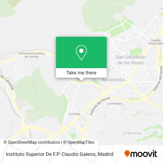 Instituto Superior De F.P. Claudio Galeno map