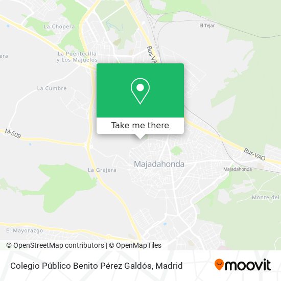 mapa Colegio Público Benito Pérez Galdós