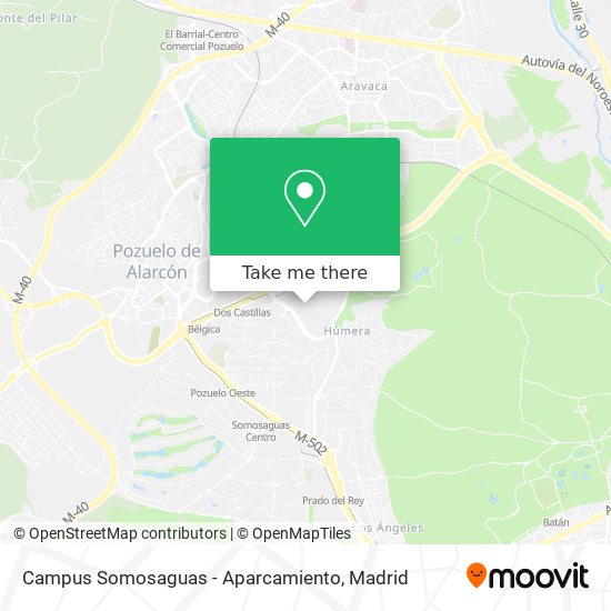 Campus Somosaguas - Aparcamiento map