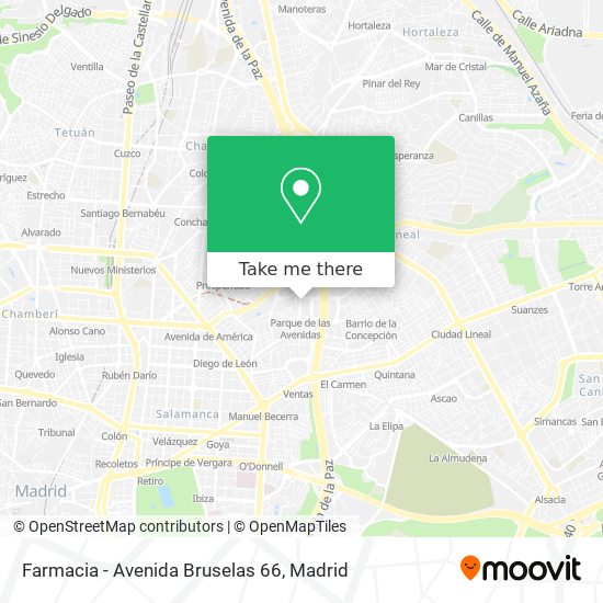 Farmacia - Avenida Bruselas 66 map