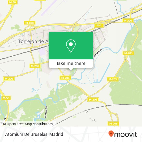 Atomium De Bruselas map