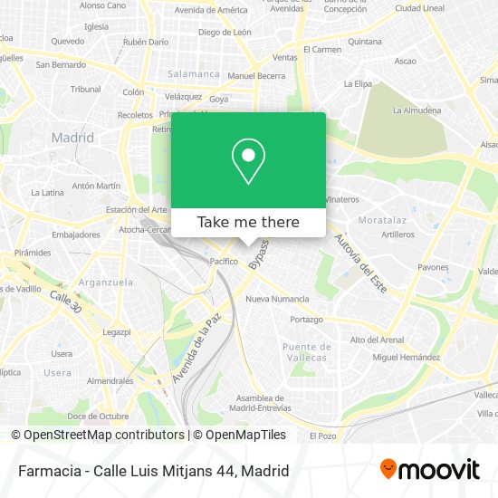 mapa Farmacia - Calle Luis Mitjans 44