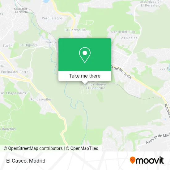 El Gasco map