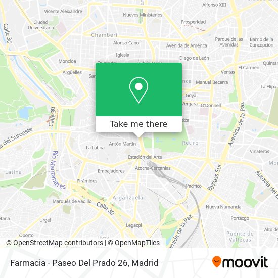 mapa Farmacia - Paseo Del Prado 26