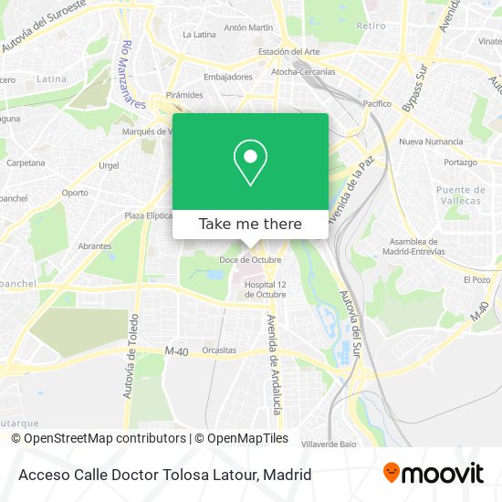 Acceso Calle Doctor Tolosa Latour map