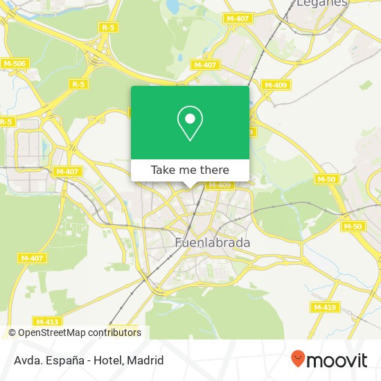 Avda. España - Hotel map