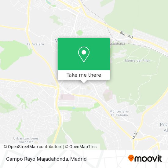 mapa Campo Rayo Majadahonda