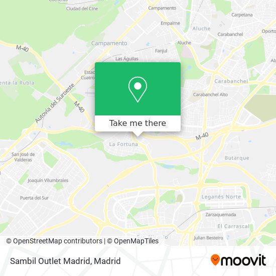 mapa Sambil Outlet Madrid