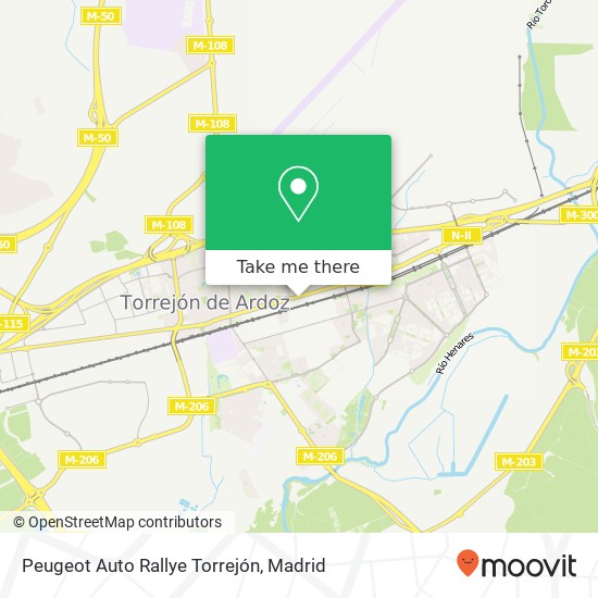 Peugeot Auto Rallye Torrejón map