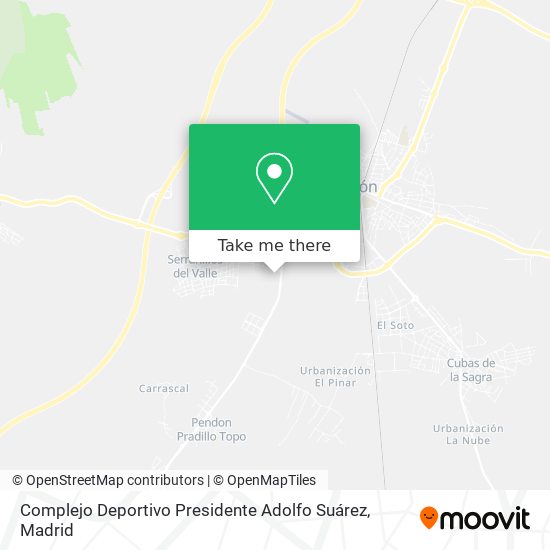 mapa Complejo Deportivo Presidente Adolfo Suárez