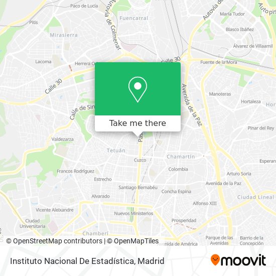 Instituto Nacional De Estadística map