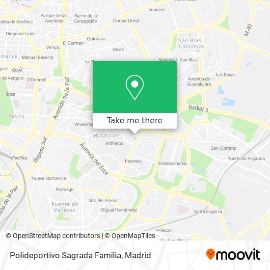 mapa Polideportivo Sagrada Familia