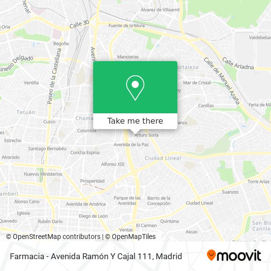 mapa Farmacia - Avenida Ramón Y Cajal 111