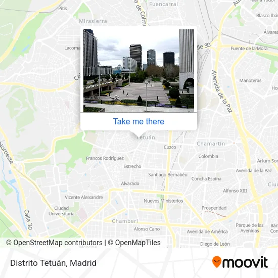 Distrito Tetuán map