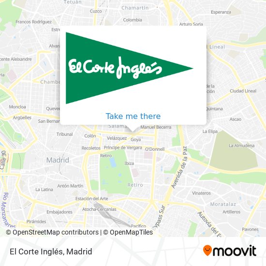 mapa El Corte Inglés