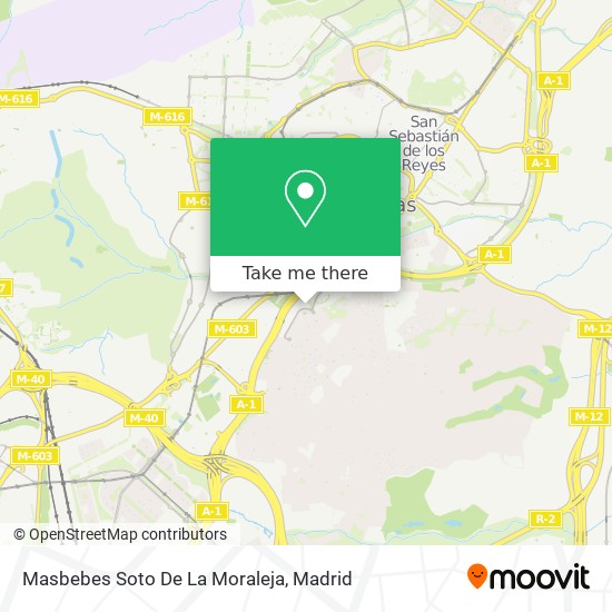 Masbebes Soto De La Moraleja map